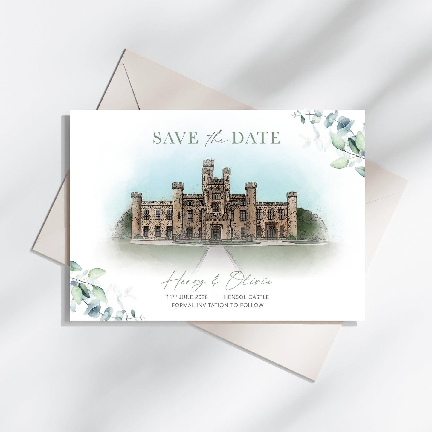 Hensol Castle Illustrated Save the Dates