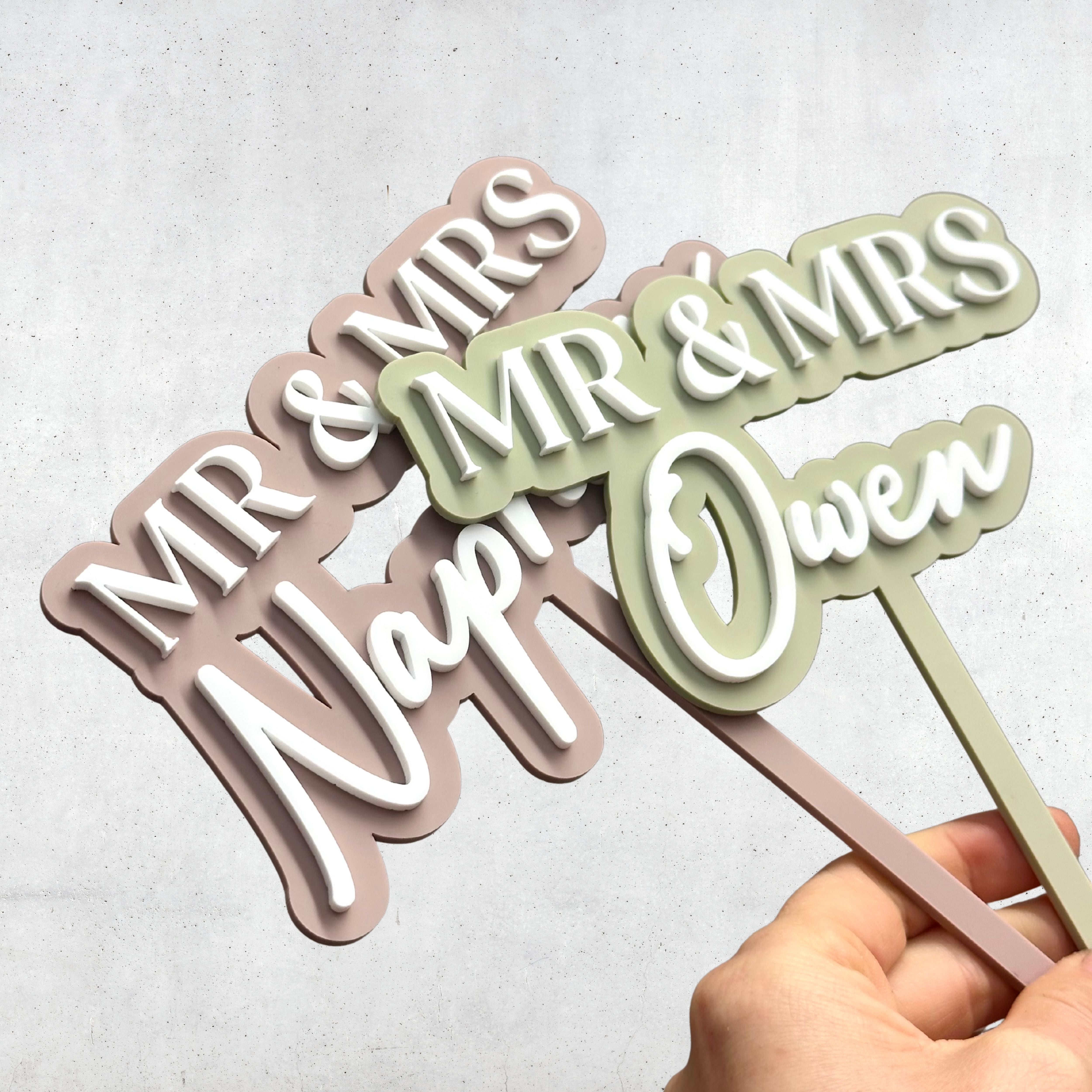 Double-Layer Wedding Cake Topper