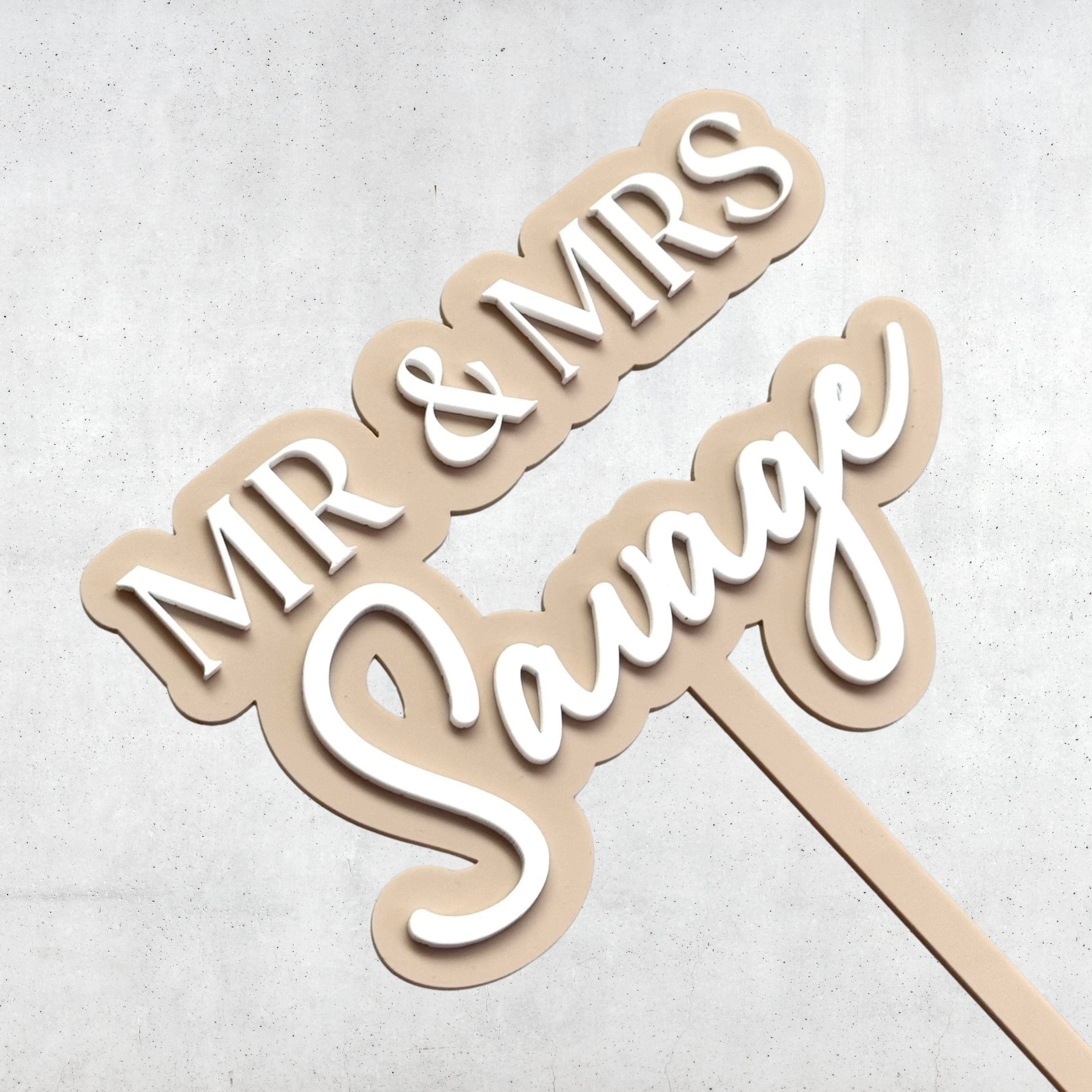 Double-Layer Wedding Cake Topper