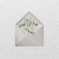 White Floral Illustrated Gatefold Wedding Invitation