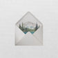 Lakes and Mountains Illustrated Gatefold Wedding Invitation