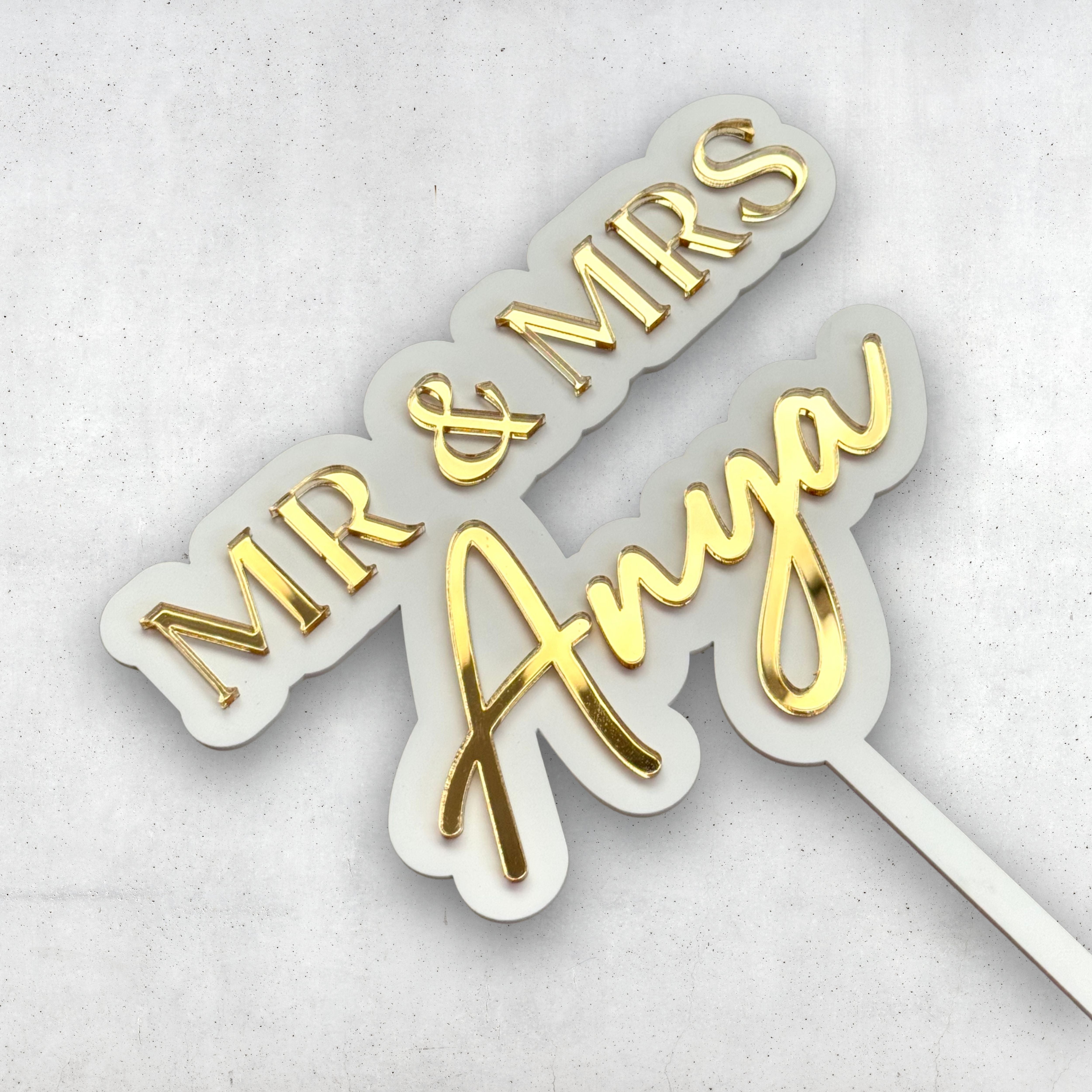 Double-Layer Wedding Cake Topper