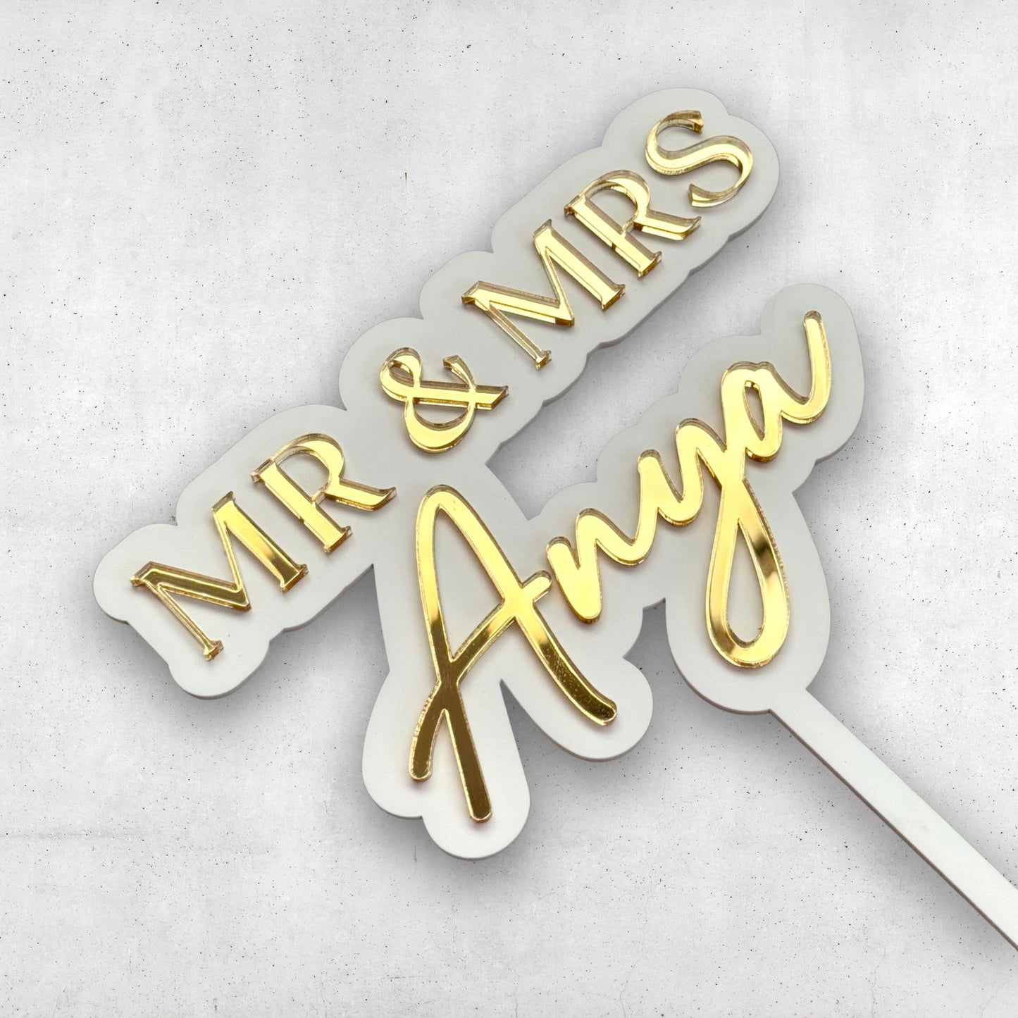 Double-Layer Wedding Cake Topper