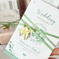 Sage Green Eucalyptus Passport Wedding Invitations