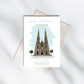 st patricks cathedral new york city watercolour illustration for wedding invitations save the dates