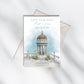 the rooftop greenhouse at nine orchard new york city wedding invitations save the dates, custom watercolour illustration