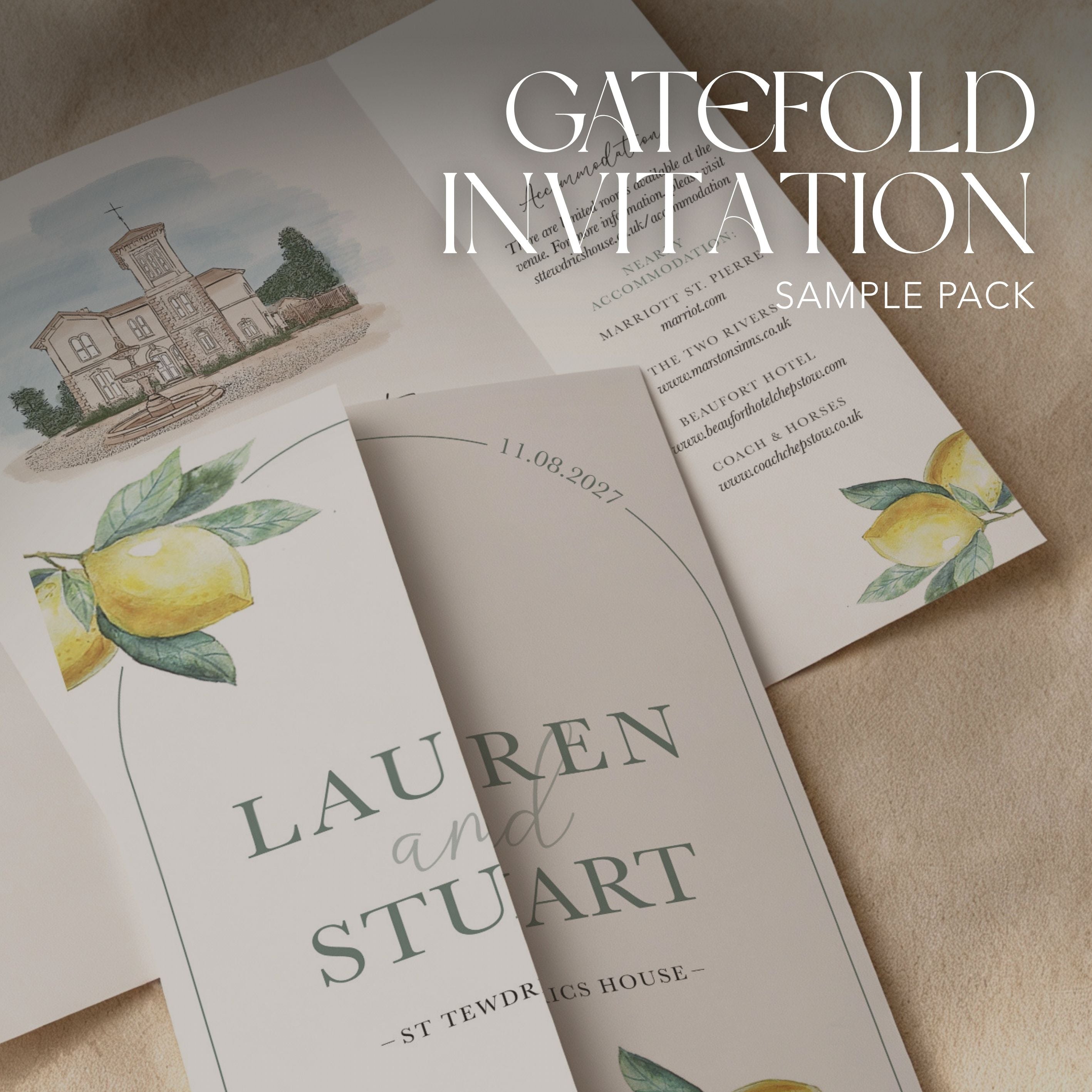 Gatefold Invitation Sample Pack