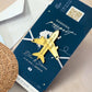 Navy Blue Passport Wedding Invitations
