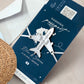 Navy Blue Passport Wedding Invitations