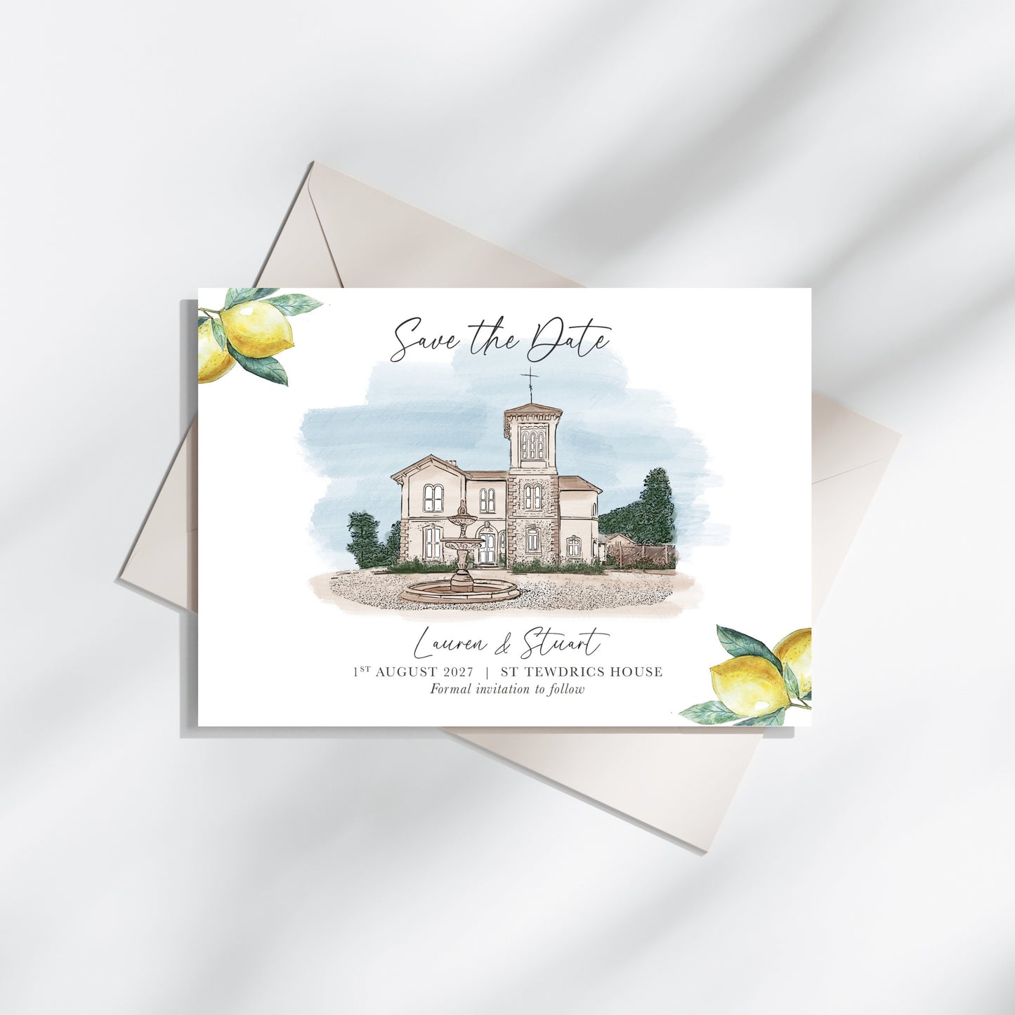 St Tewdrics House Illustrated Save the Dates