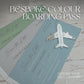 Bespoke Colour Boarding Pass Save the Dates