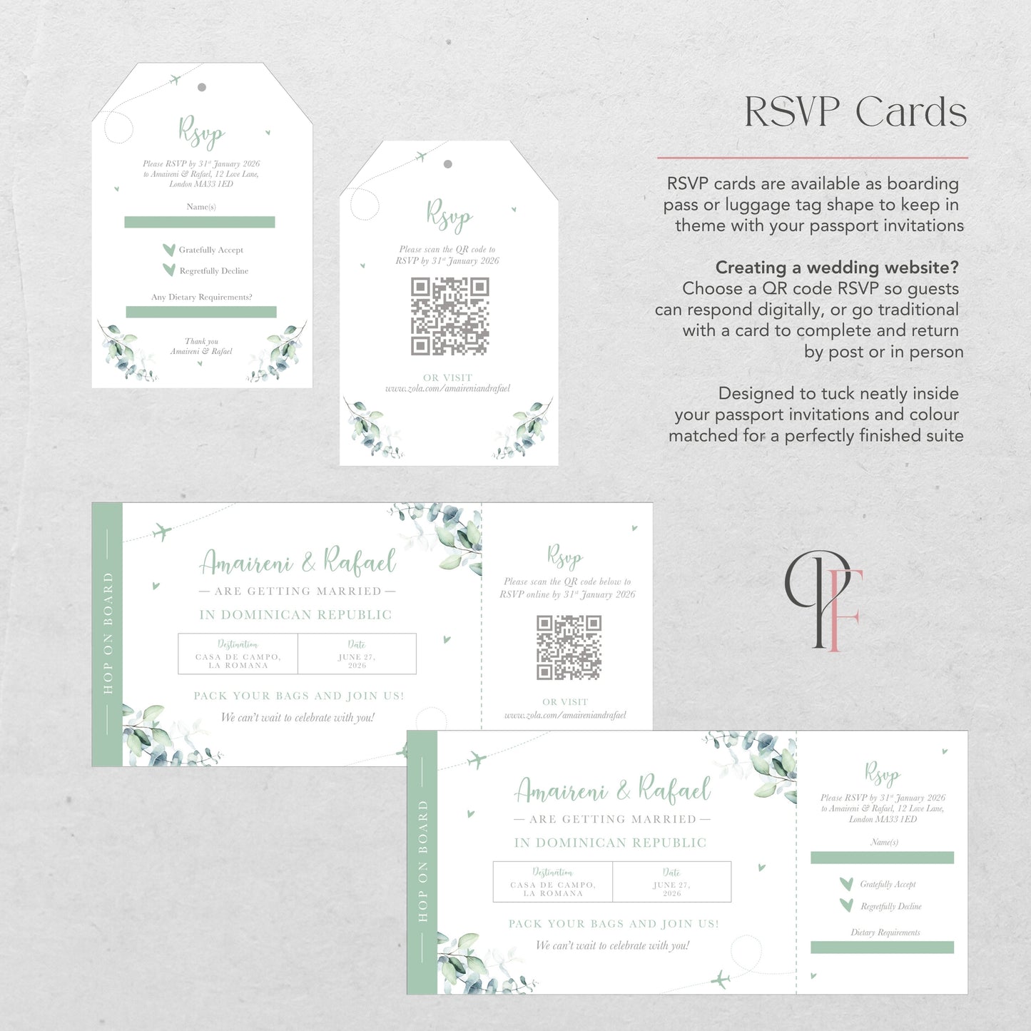 Boarding Pass (with QR Code)