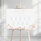Dusky Haze Wildflowers Table Plan Sign
