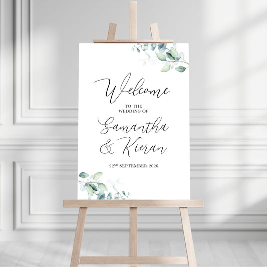Eucalyptus Welcome Sign