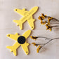 White & Yellow Boarding Pass Save the Dates