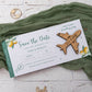 Lemon Boarding Pass Save the Dates