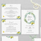Lemon Stacked Wedding Invitations