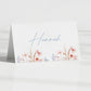 dusky haze wildflower folded wedding name card