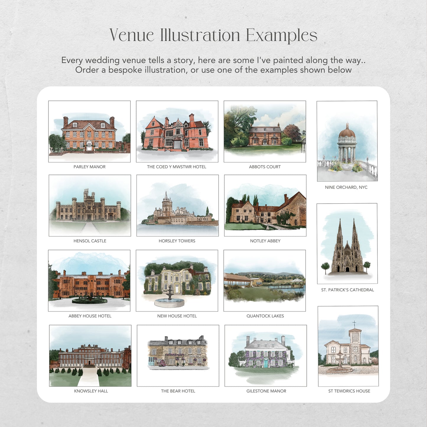 Notley Abbey Illustrated Save the Dates