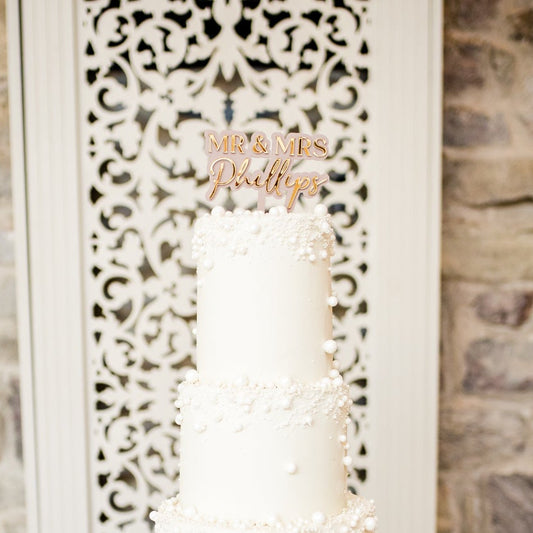 Double-Layer Wedding Cake Topper