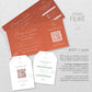 Burnt Orange Passport Wedding Invitations