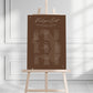Chocolate Brown Destination Table Plan Sign