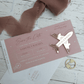 Dusky Pink Boarding Pass Save the Dates