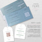 Dusty Blue Passport Wedding Invitations