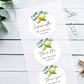 Rustic Lemon Wedding Stickers