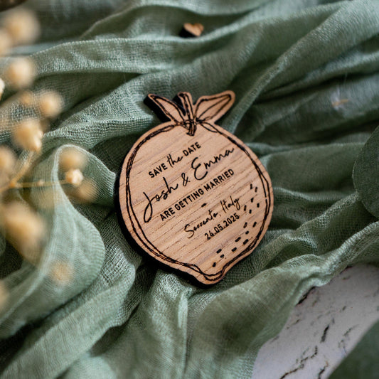Lemon Fridge Magnet Save the Dates