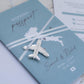 Dusty Blue Passport Wedding Invitations