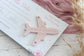 Pink Floral Boarding Pass Save the Dates