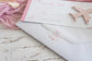 Pink Floral Boarding Pass Save the Dates