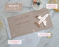Beige Boarding Pass Save the Dates