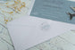 Dusty Blue Boarding Pass Save the Dates