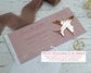 Dusky Pink Boarding Pass Save the Dates