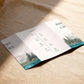 Lakes and Mountains Illustrated Gatefold Wedding Invitation