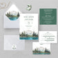 Lakes and Mountains Stacked Wedding Invitation