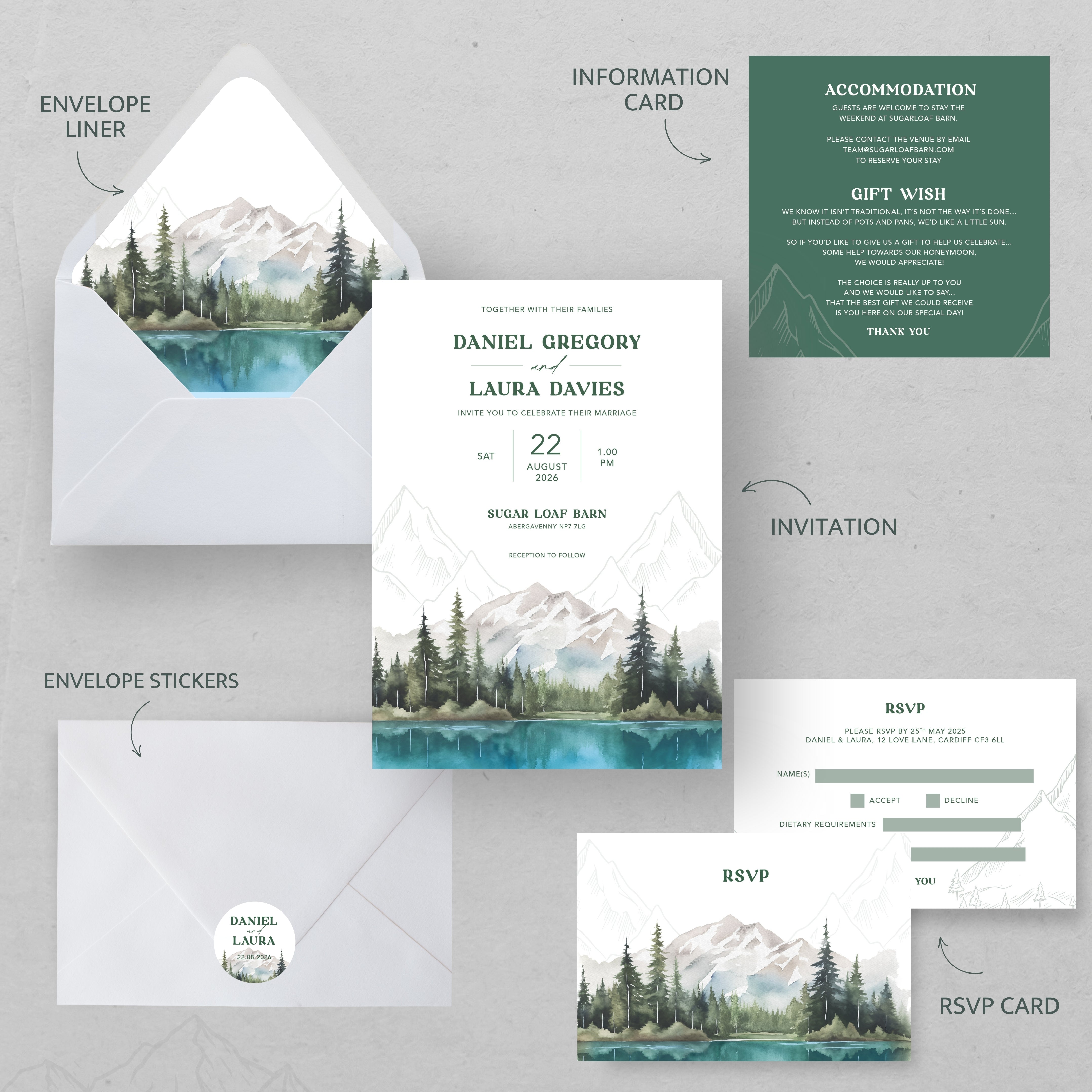 Stacked Invitation Sample Pack