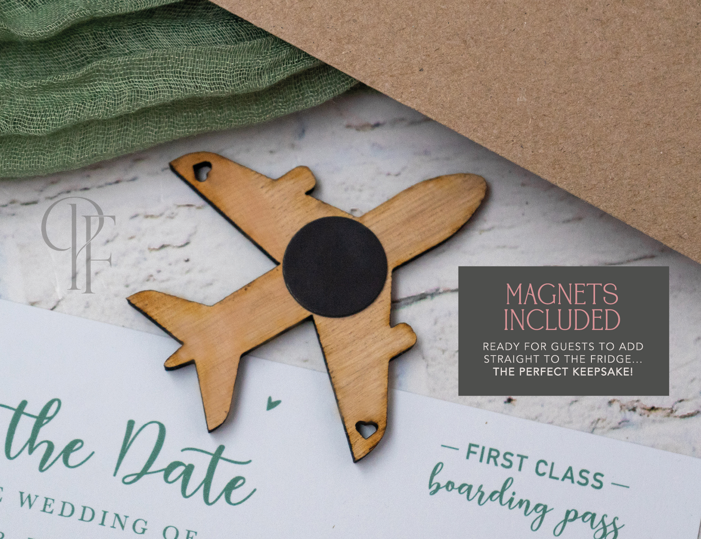Lemon Boarding Pass Save the Dates