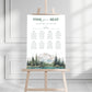 Lakes and Mountains Table Plan Sign