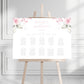 Pink Roses Table Plan Sign