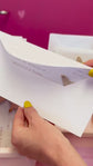 White & Beige Boarding Pass Save the Dates