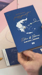 Royal Blue Passport Wedding Invitations