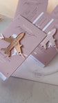 Dusky Pink Passport Wedding Invitations