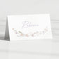 light spring wildflower folded name card for wedding