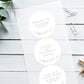spring meadow wildflower wedding stickers, personalised custom wedding stickers, lilac and grey theme with wildflowers, happy tear stickers, confetti stickers