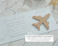 White & Beige Boarding Pass Save the Dates
