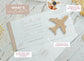 White & Beige Boarding Pass Save the Dates