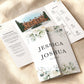 White Floral Illustrated Gatefold Wedding Invitation